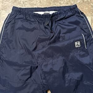 Vintage Nike Track Pants Mens Large Blue Nylon Baggy Y2K Windbreaker Lined